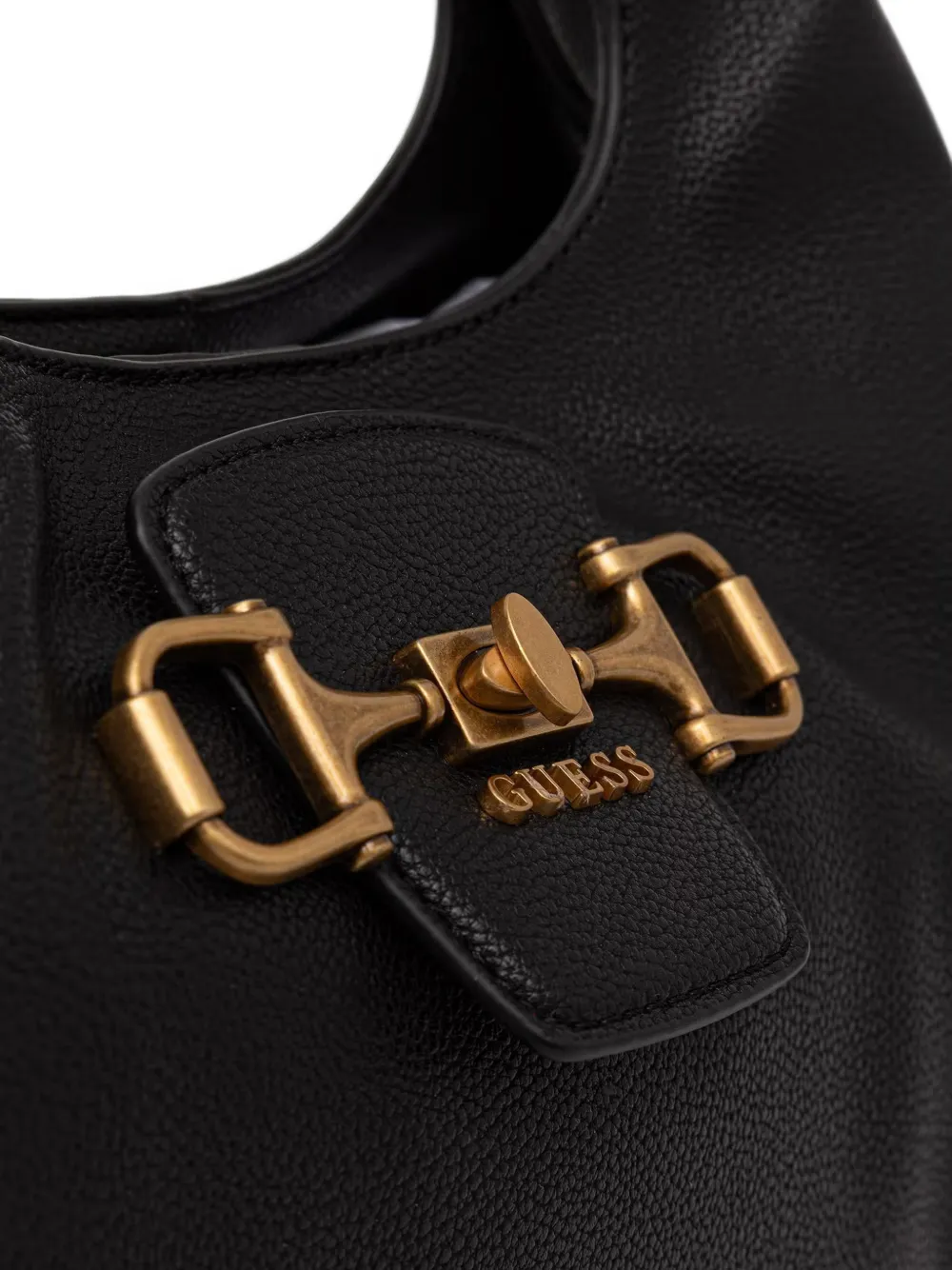 GUESS USA Sunset schoudertas met horsebit-detail Zwart