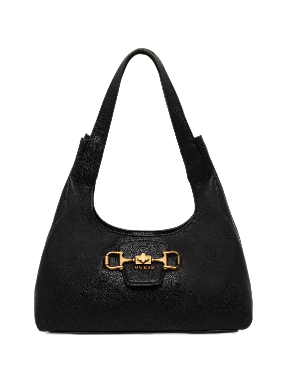 GUESS USA Sunset horsebit-detail grained shoulder bag - Nero