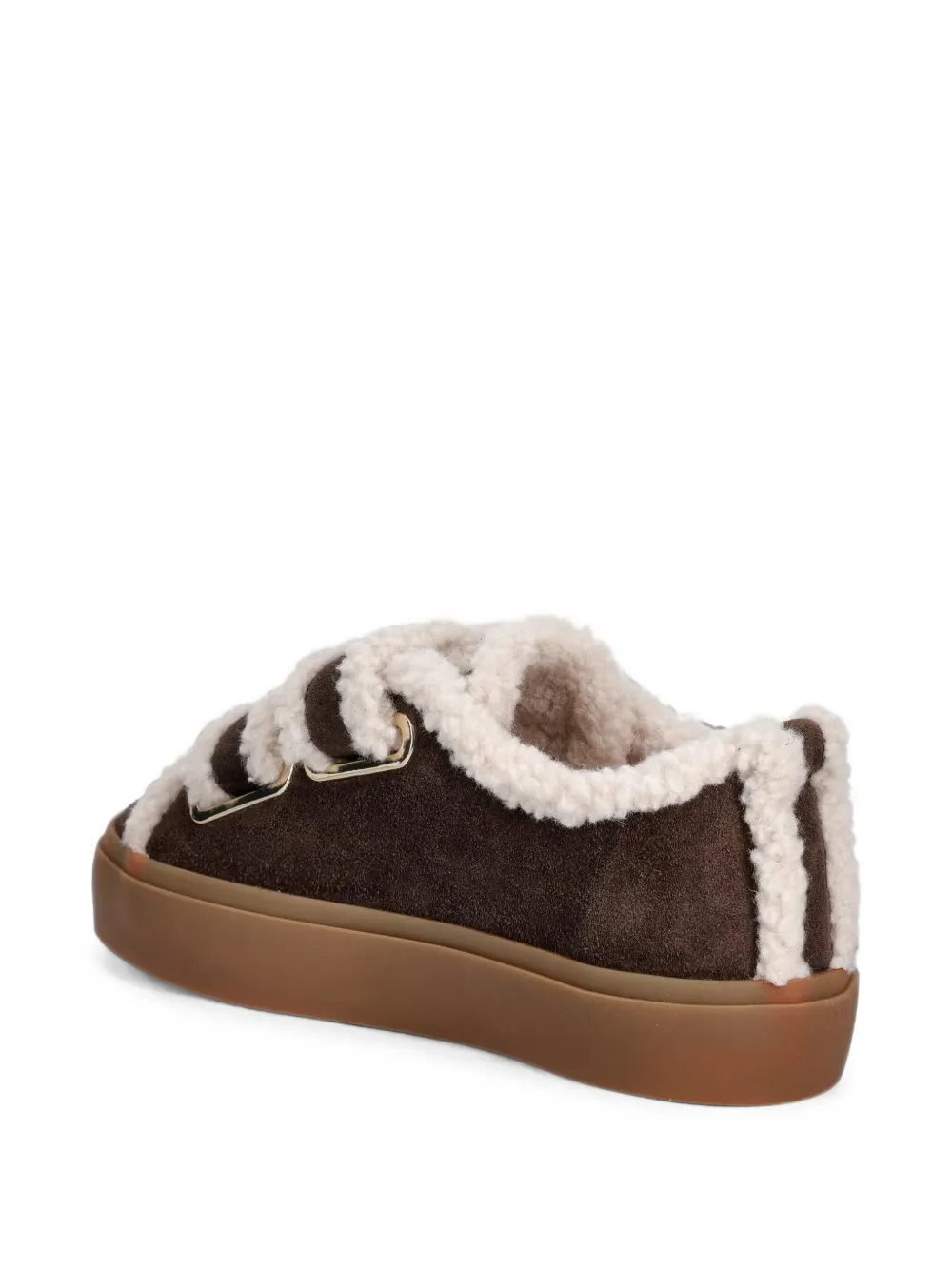 Inuikii shearling-trim buckle-fastening sneakers Bruin