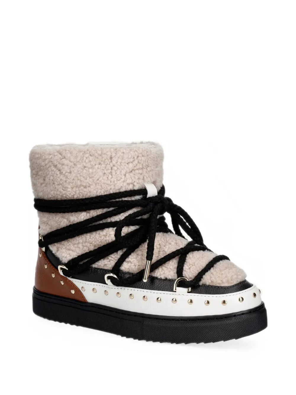 Inuikii Curly Rock studded ankle boots Beige