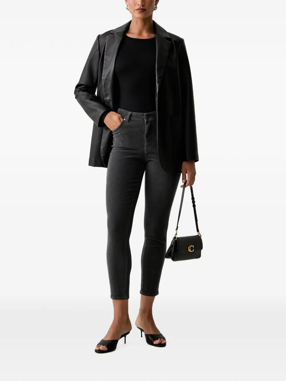 FRACOMINA Ribfluwelen broek in skinny-fit Grijs