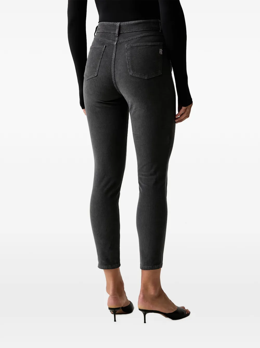 FRACOMINA Ribfluwelen broek in skinny-fit Grijs