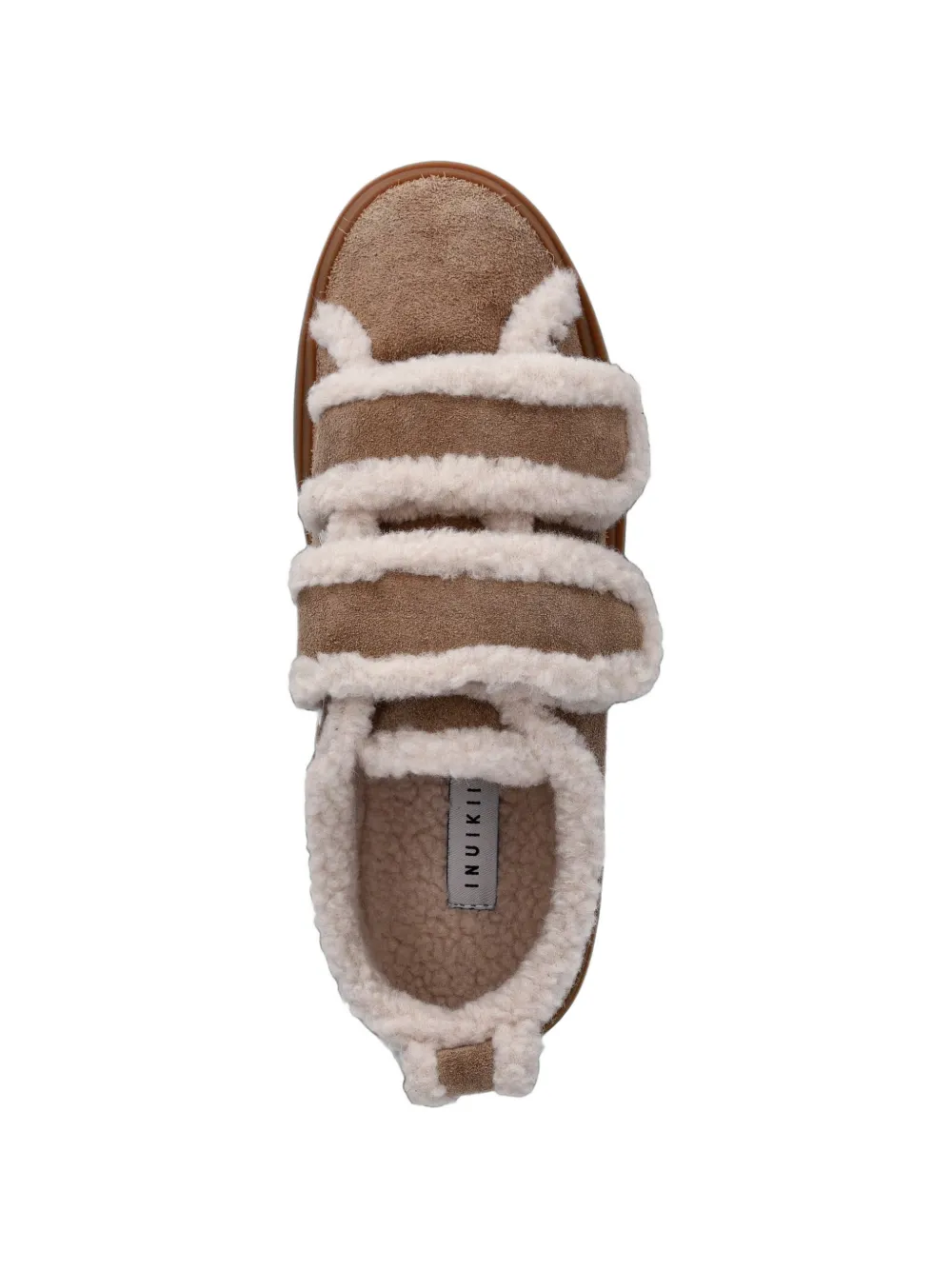 Inuikii shearling-trim touch-strap sneakers Bruin