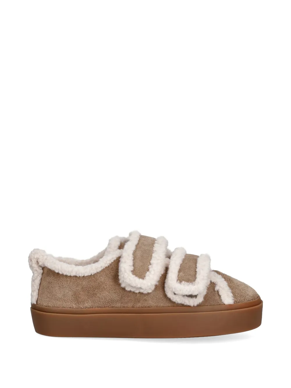 Inuikii shearling-trim touch-strap sneakers