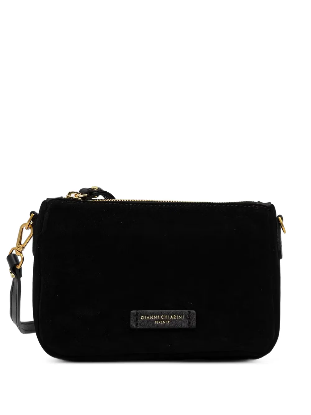 GIANNI CHIARINI Nora suede leather shoulder bag - Nero