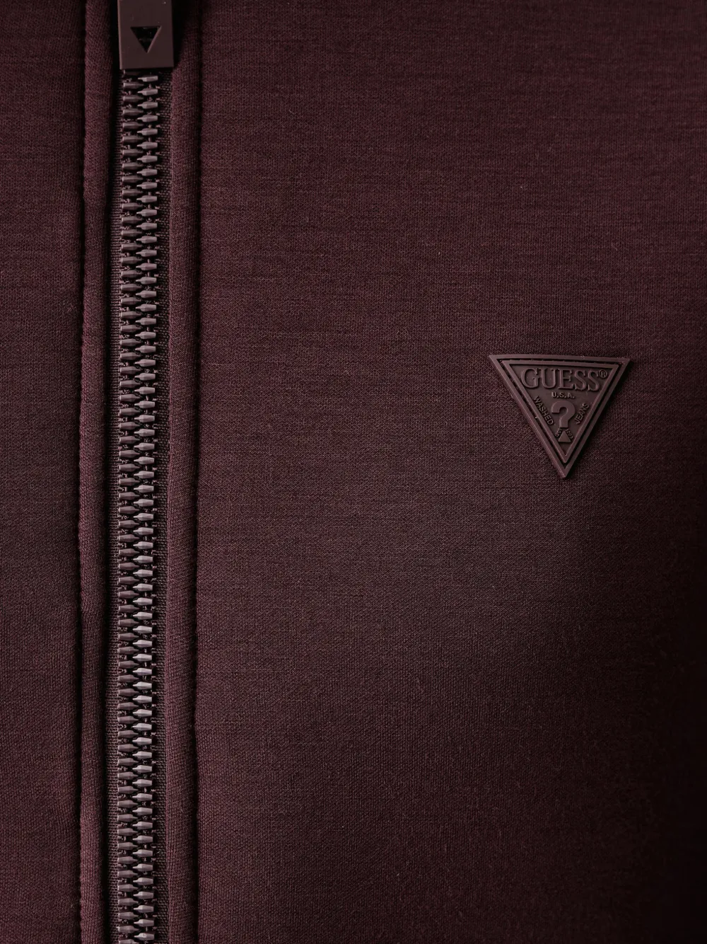 GUESS USA logo-patch zip-up sweatshirt Rood