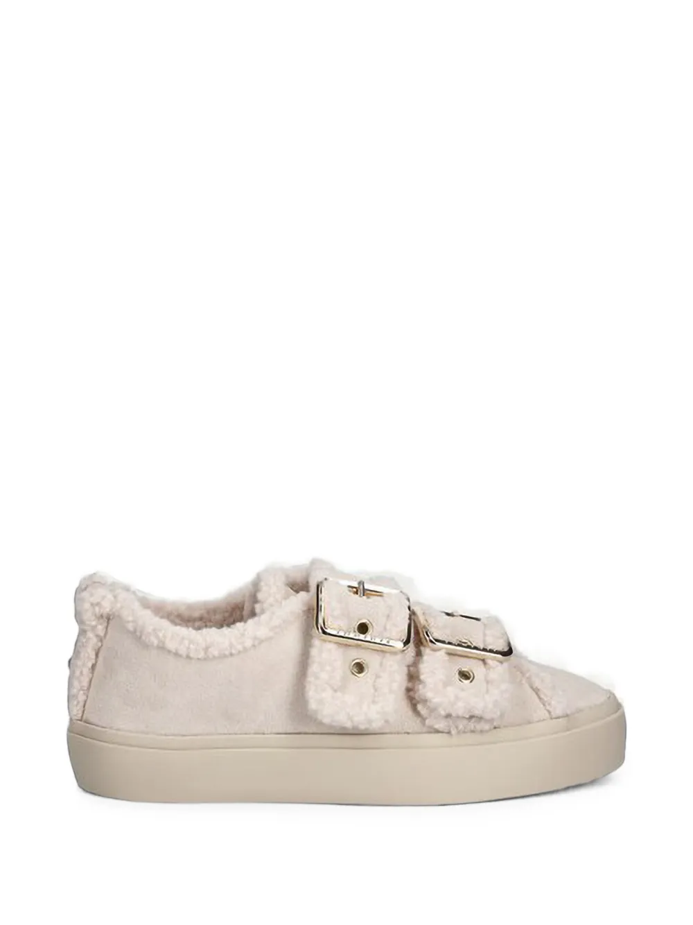 Inuikii shearling-trim buckled sneakers