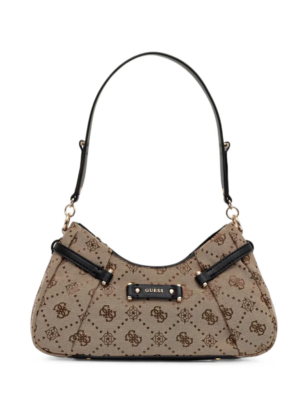 GUESS USA Dorothy monogram-print logo-plaque shoulder bag - Marrone
