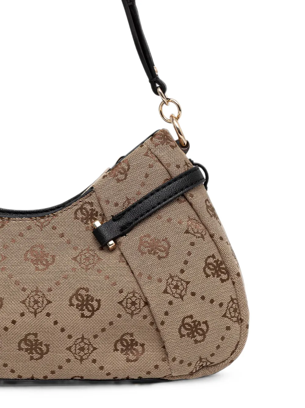 GUESS USA Dorothy schoudertas met monogramprint en logoplakkaat Bruin