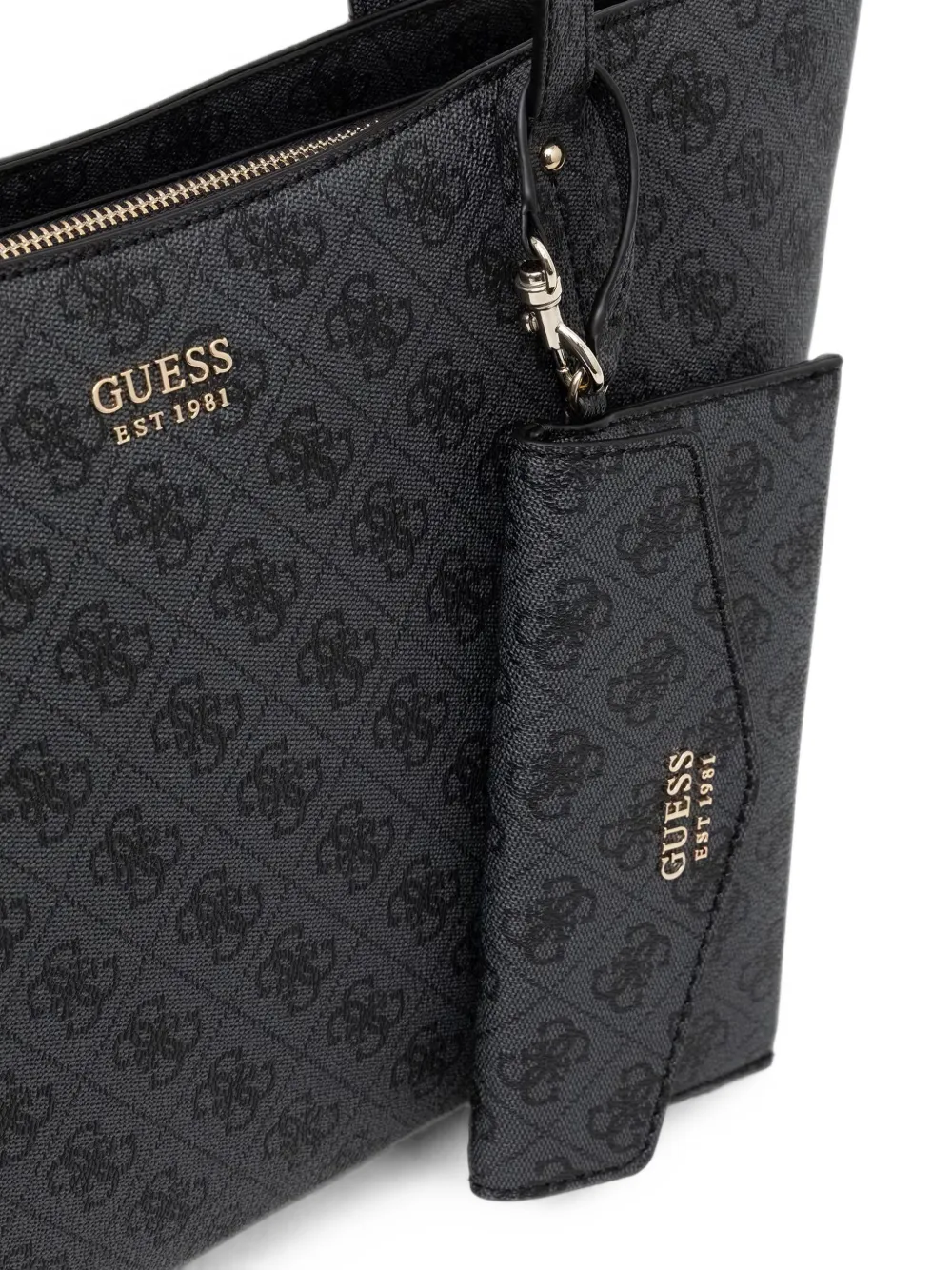 GUESS USA Brenton shopper met monogramprint Grijs