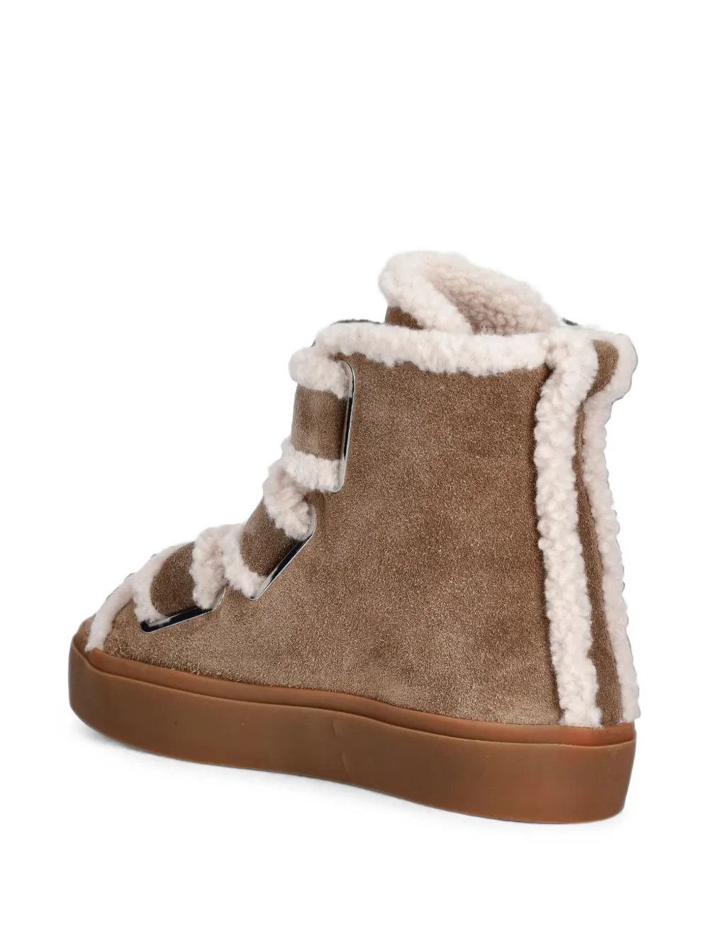 Inuikii shearling-trim touch-strap sneakers Bruin