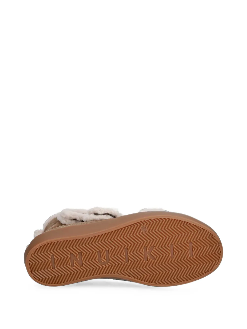 Inuikii shearling-trim touch-strap sneakers Bruin