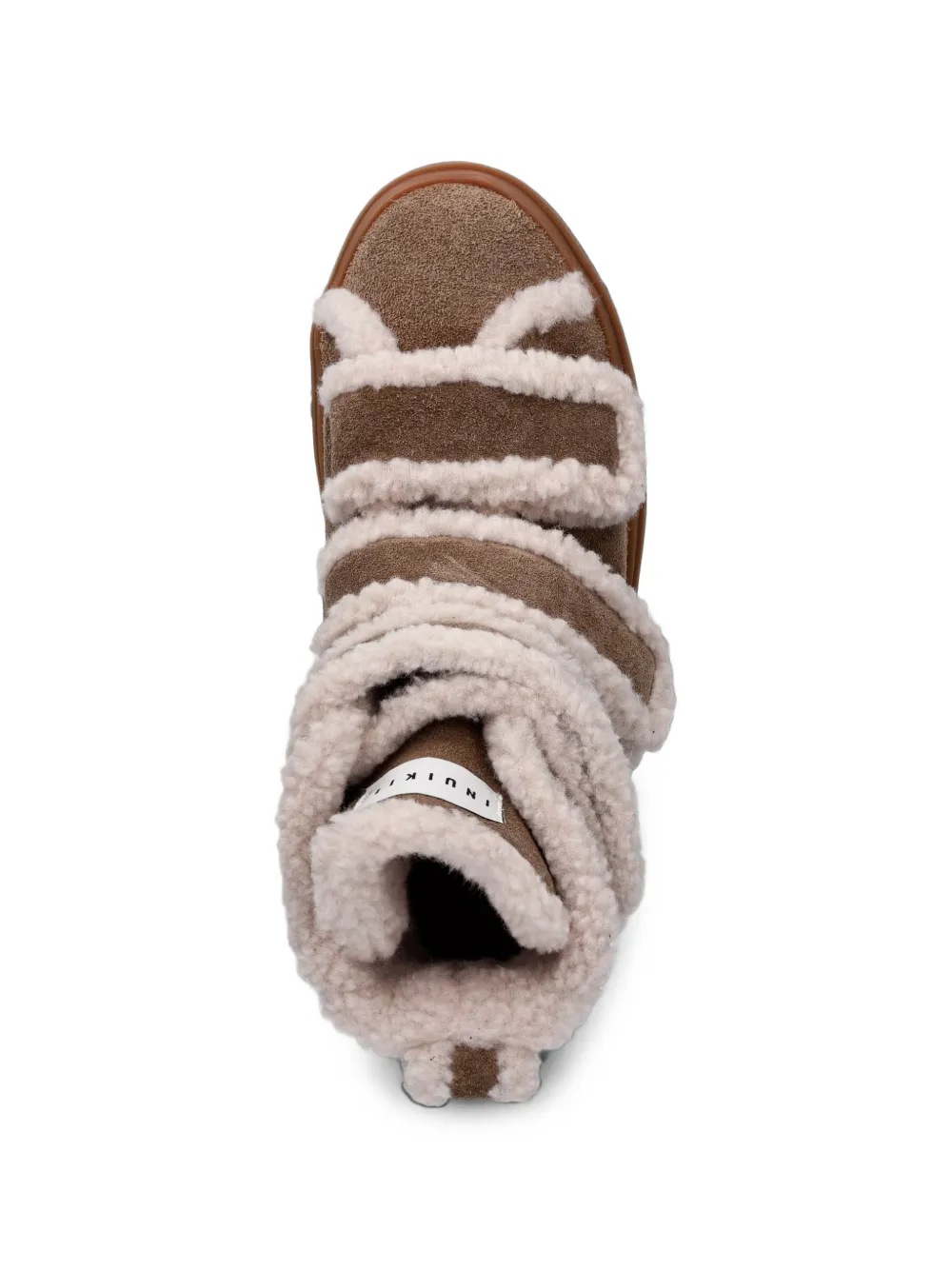 Inuikii shearling-trim touch-strap sneakers Bruin