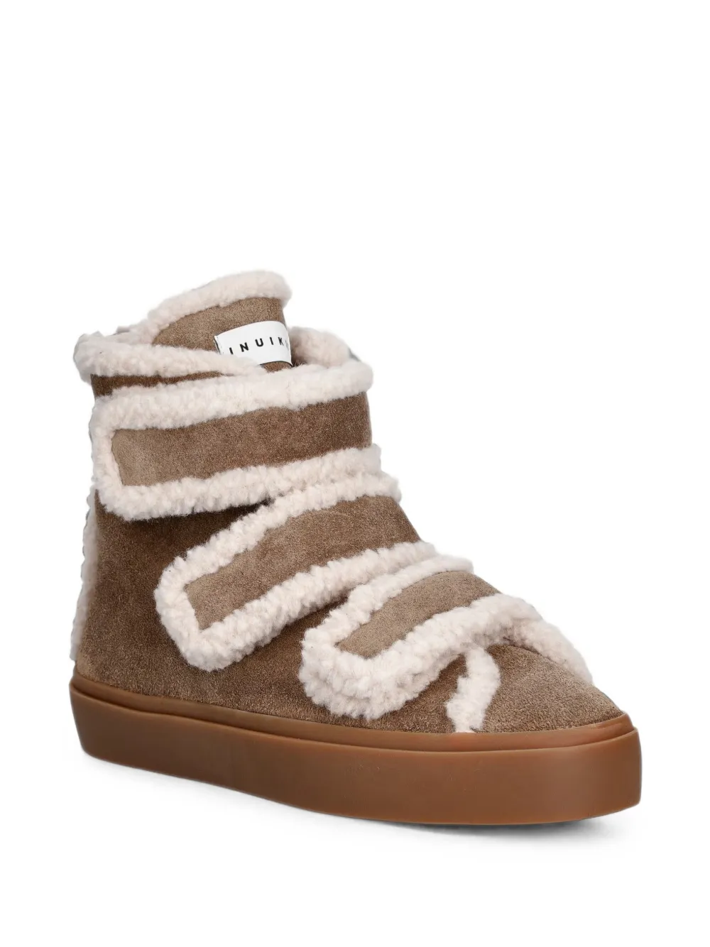Inuikii shearling-trim touch-strap sneakers Bruin