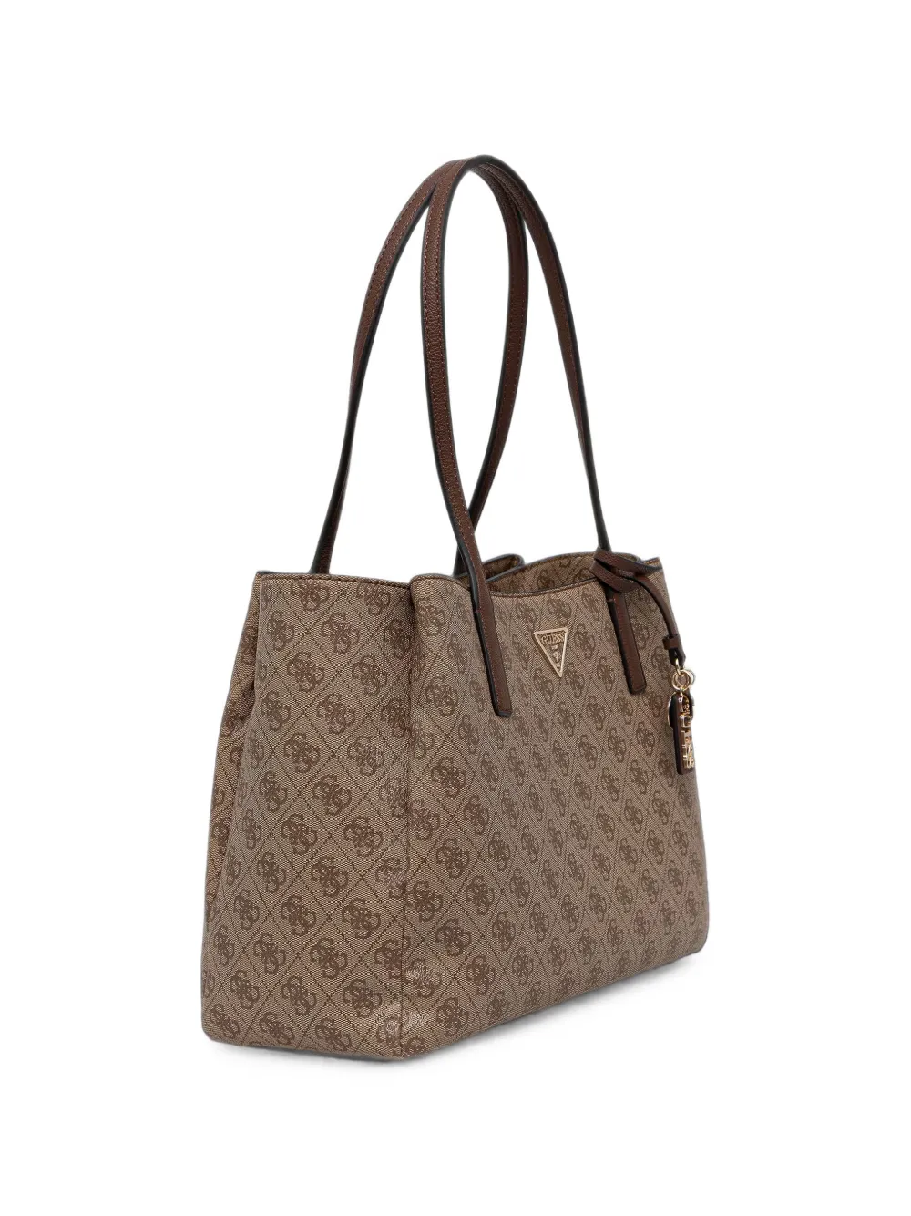 GUESS USA Noelle II logo-print bag-charm tote bag Beige