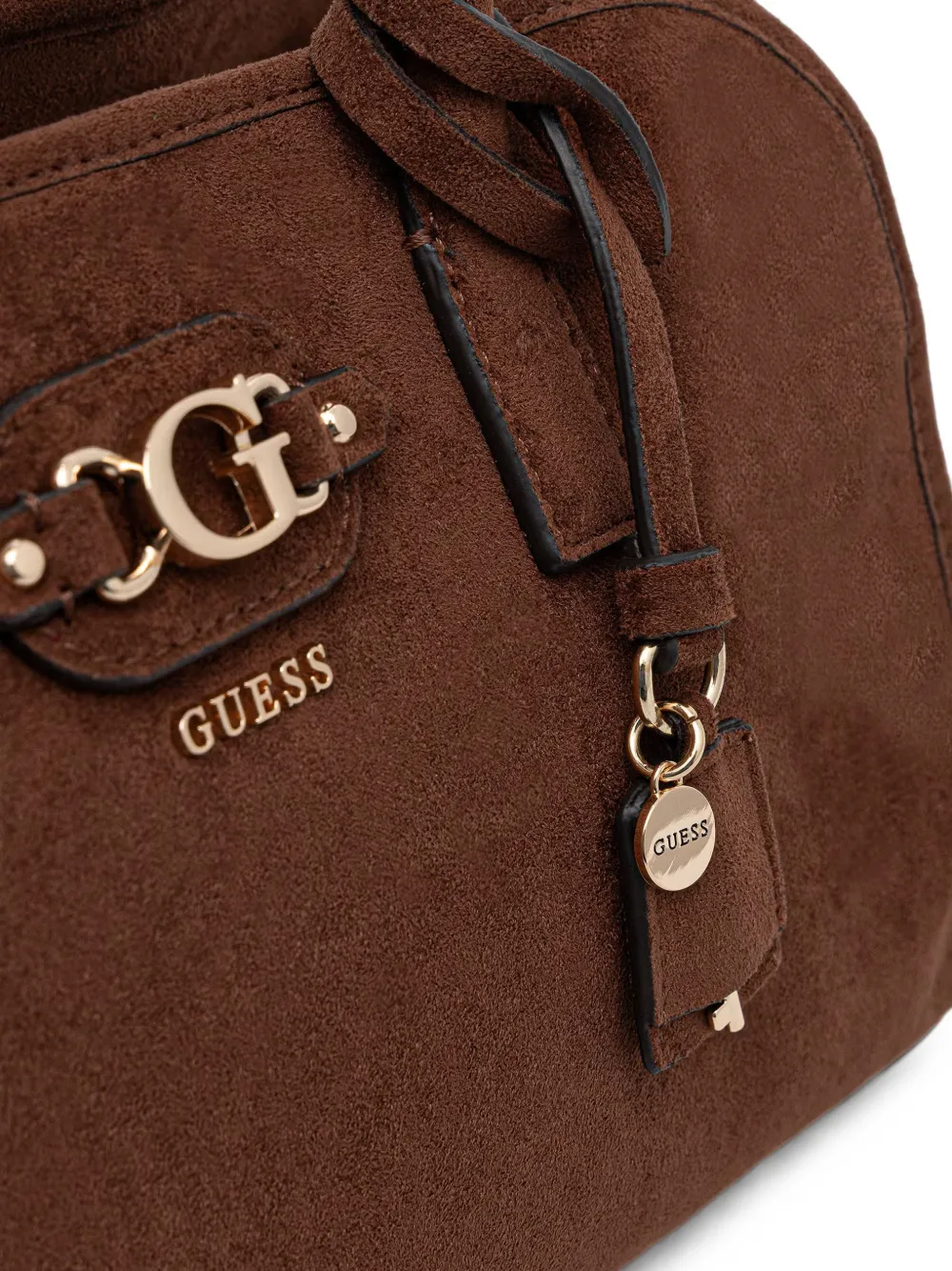 GUESS USA Samantha shopper met logoplakkaat Bruin