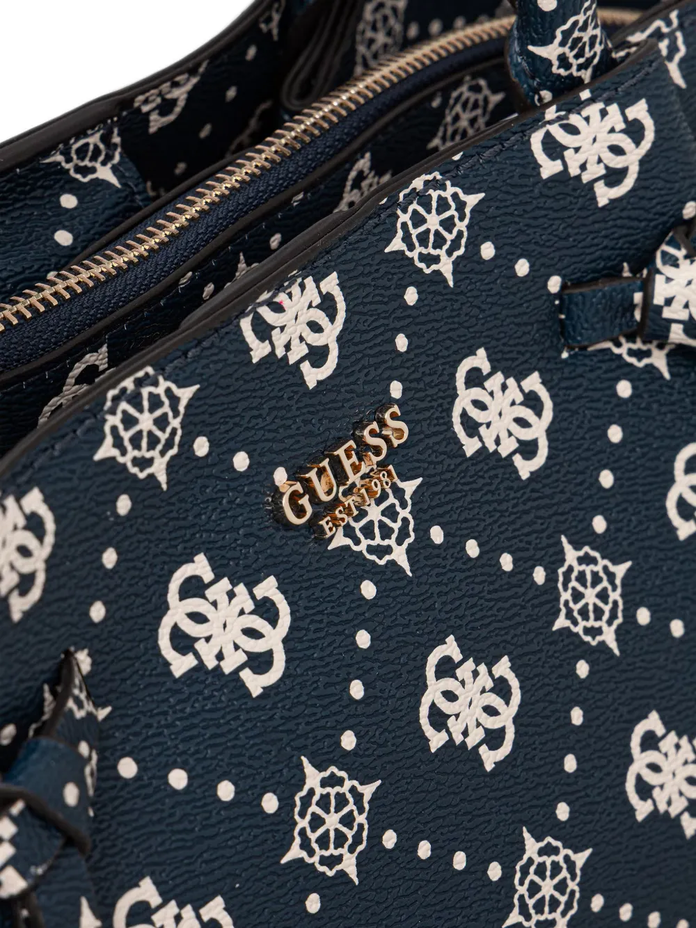 GUESS USA Allegra shopper met monogramprint Blauw