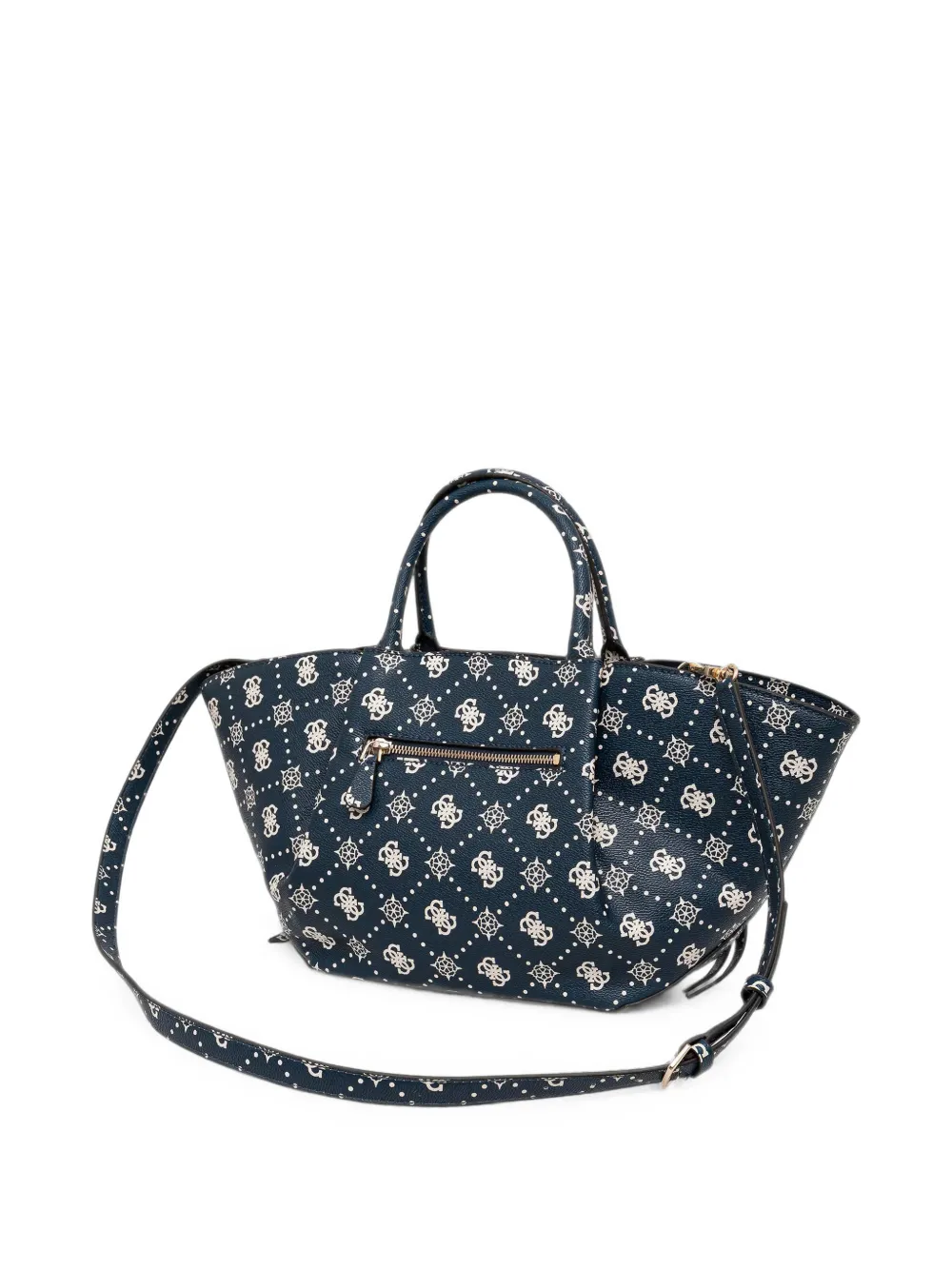 GUESS USA Allegra shopper met monogramprint Blauw