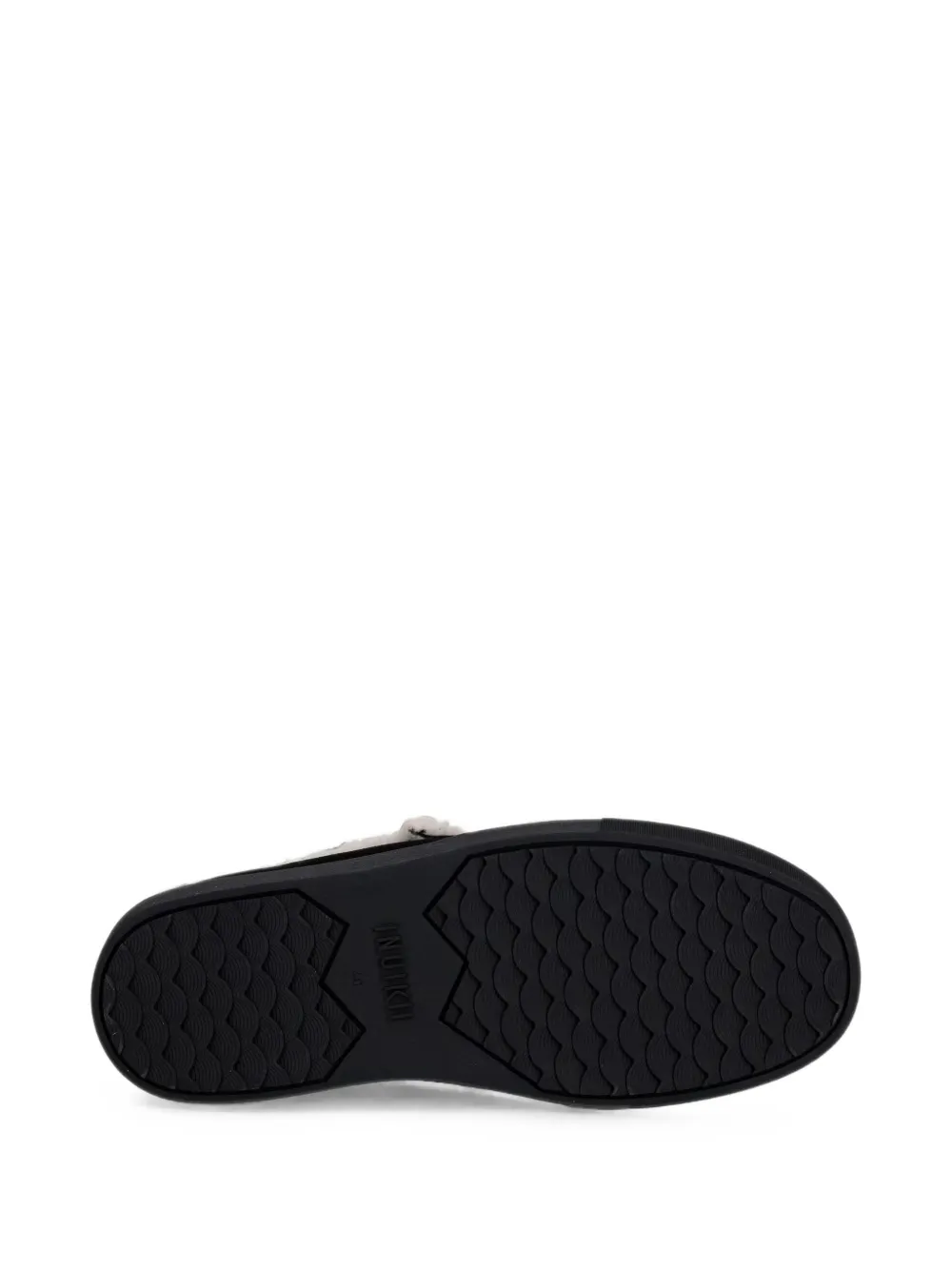 Inuikii shearling-trim cow-print loafers Zwart