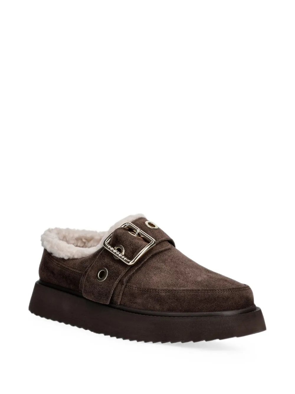 Inuikii buckle-fastening shearling-lined slippers Bruin