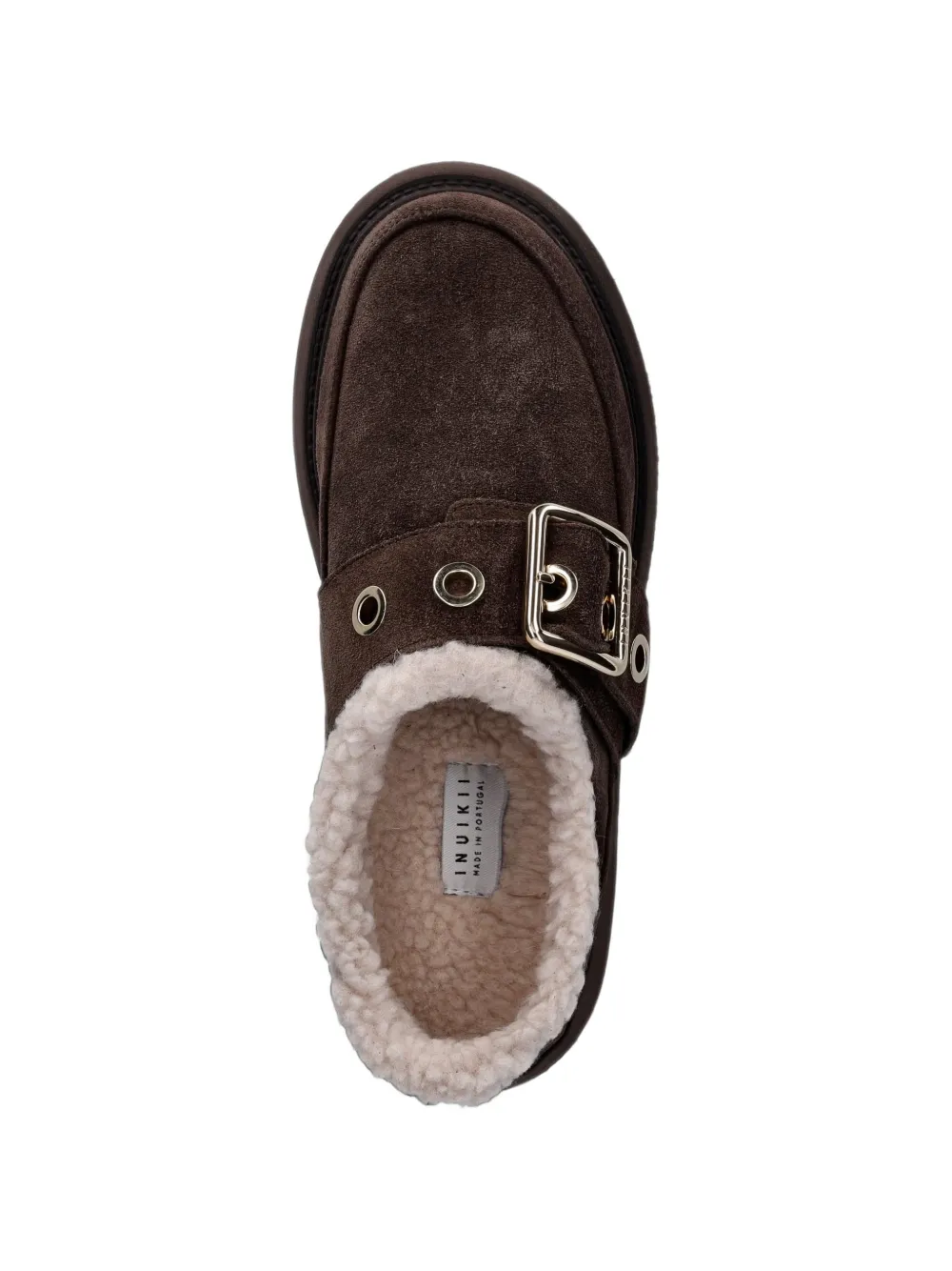 Inuikii buckle-fastening shearling-lined slippers Bruin