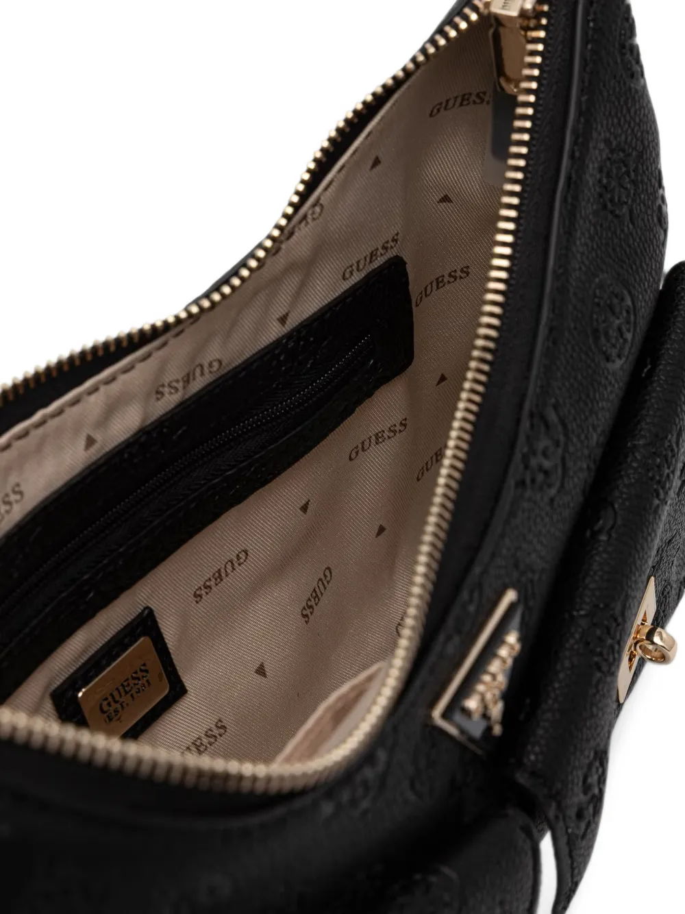 GUESS USA Blake schoudertas met logo-reliëf Zwart