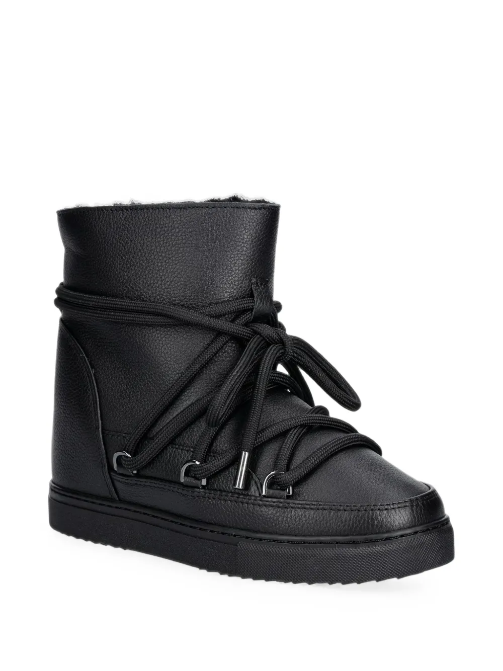 Inuikii lace-up leather boots Zwart