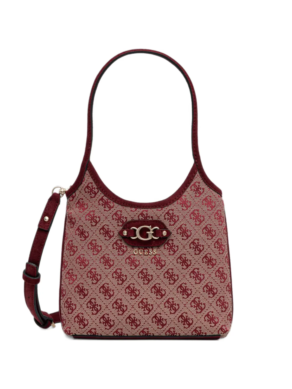 GUESS USA mini Samantha monogram-print shoulder bag - Rosso