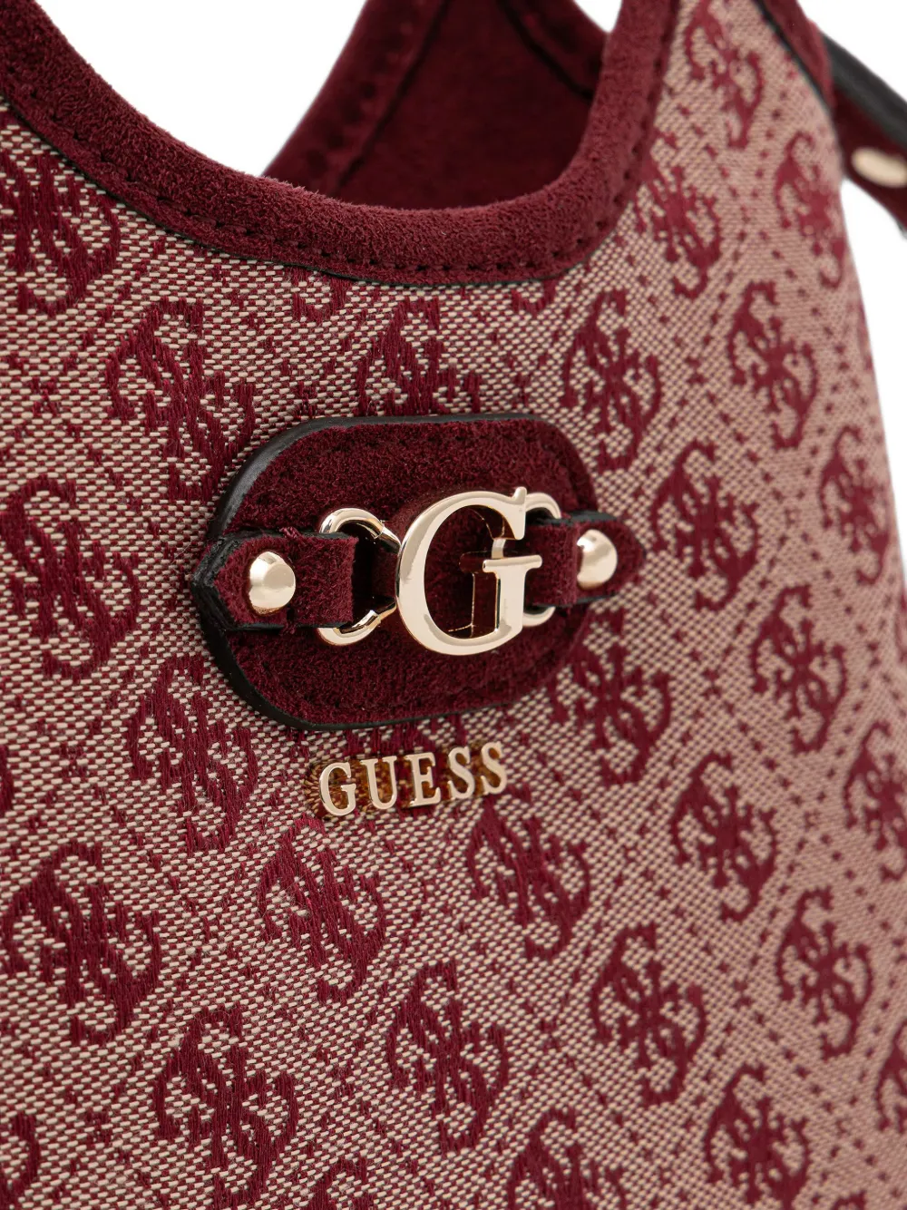 GUESS USA Samantha mini-schoudertas met monogramprint Rood