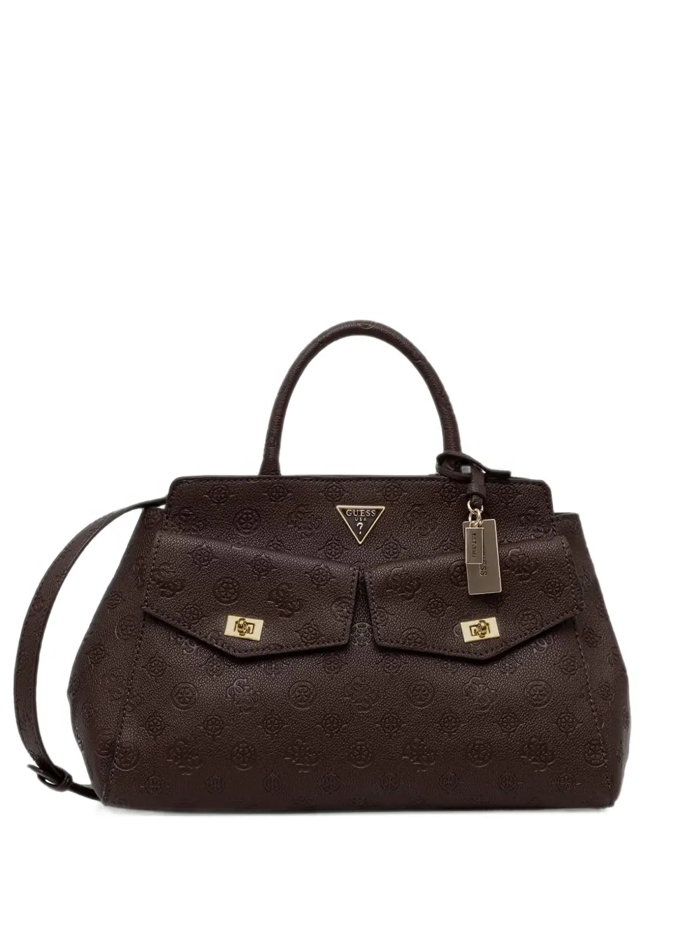 GUESS USA large Blake logo-plaque tote bag - Marrone