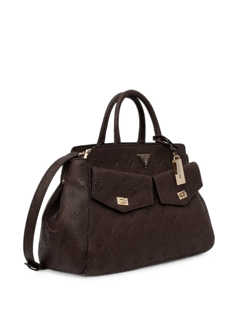 GUESS USA Shopper met logoplakkaat Bruin