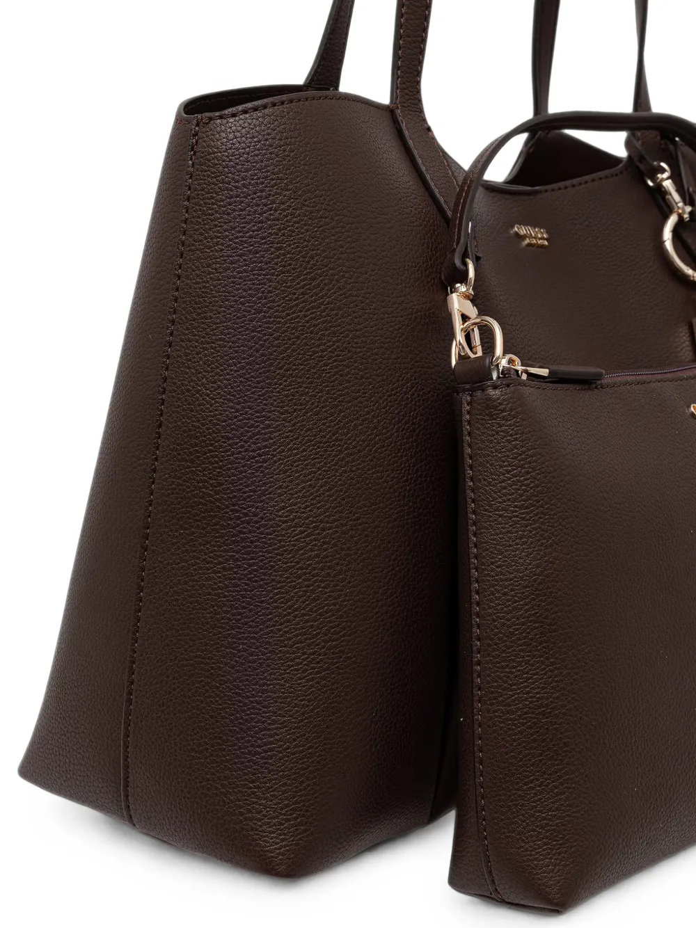 GUESS USA Melody logo-plaque pebbled-effect tote bag Bruin
