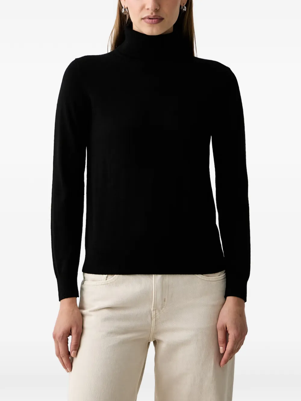 Gant Roll-neck Sweater In Black
