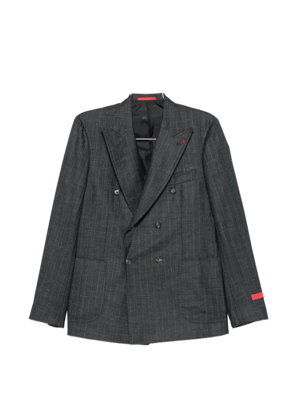 Isaia pinstriped double-breasted suit - Grau