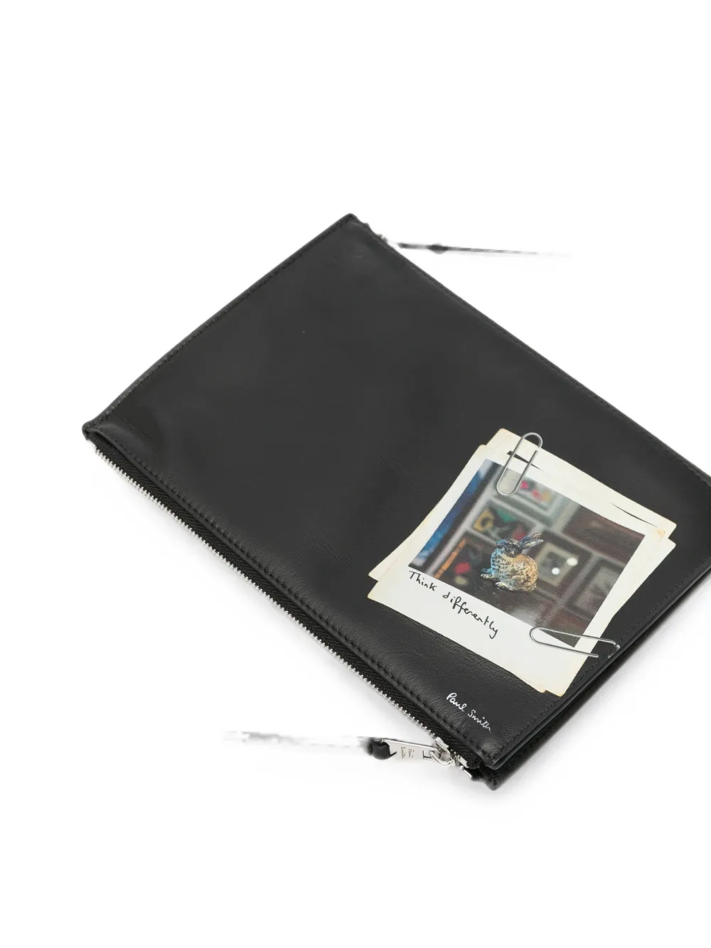 Paul Smith Leren reistas met fotografische print Zwart