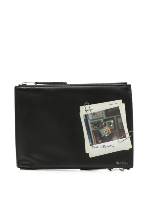 Paul Smith photographic-print leather travel pouch