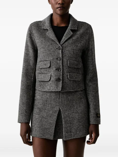 ERMANNO FIRENZE  houndstooth-pattern cropped jacket