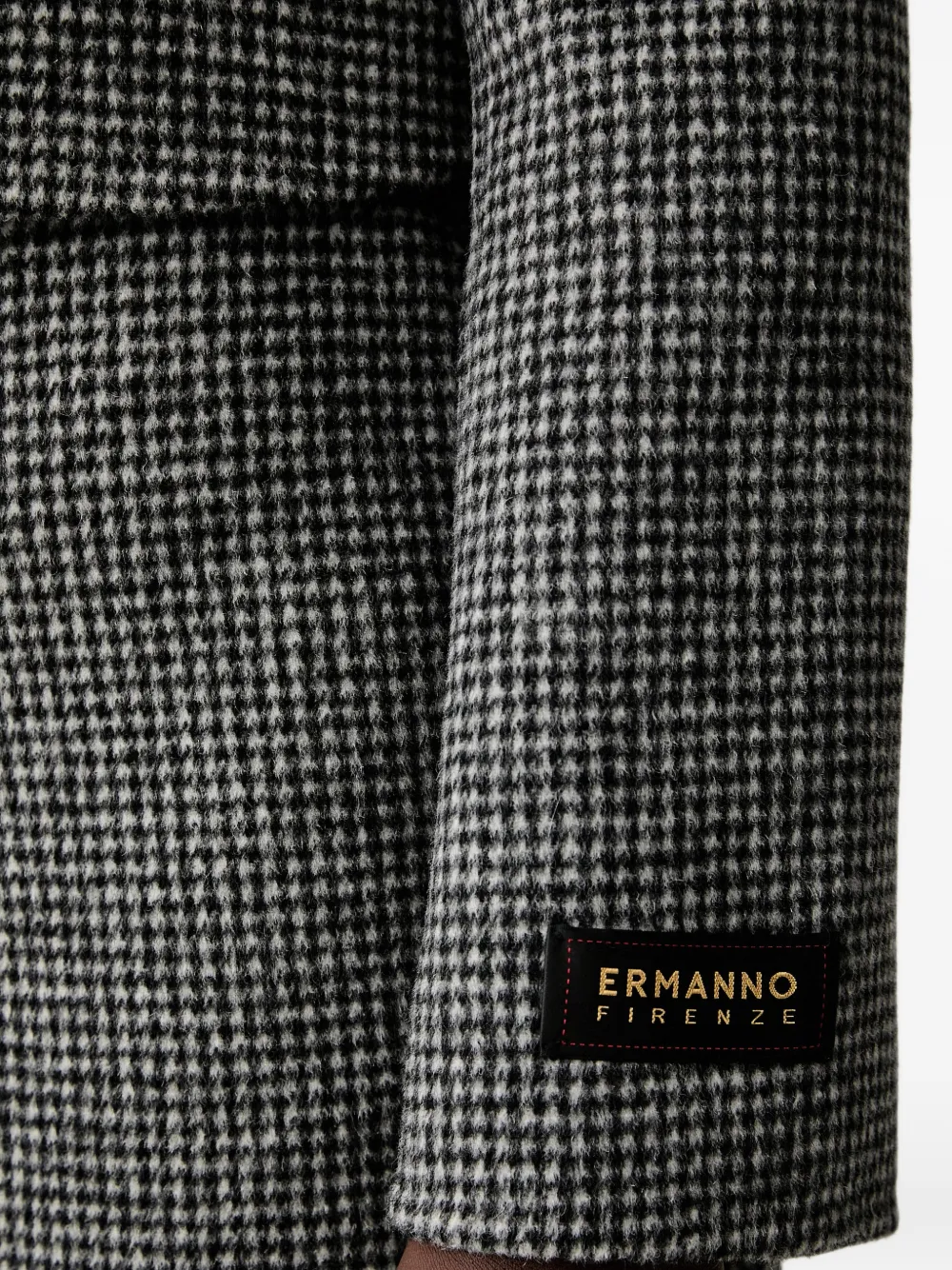 ERMANNO FIRENZE houndstooth-pattern cropped jacket Grijs