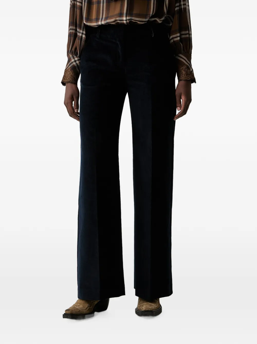 ERMANNO FIRENZE concealed-fastening wide-leg trousers