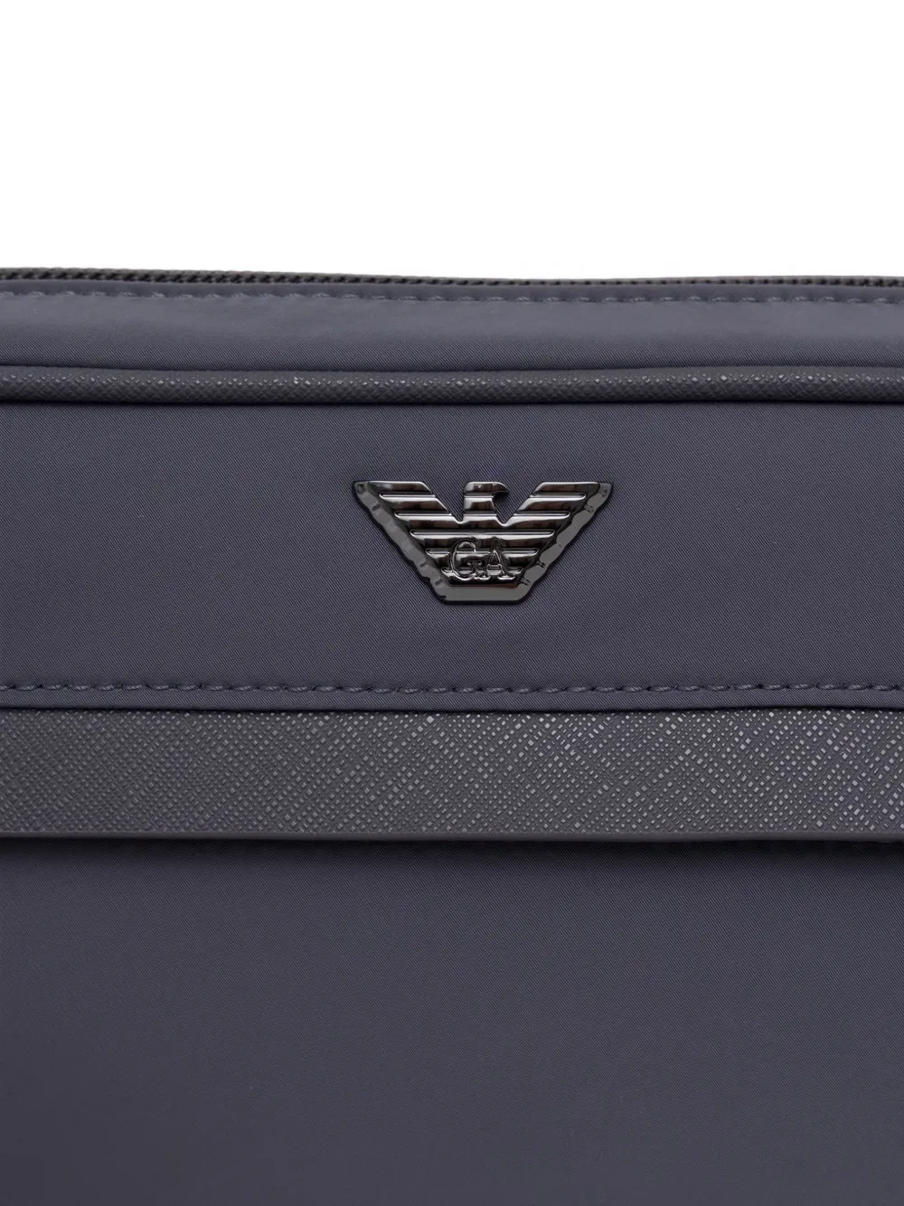 Emporio Armani Toilettas met logoplakkaat Grijs