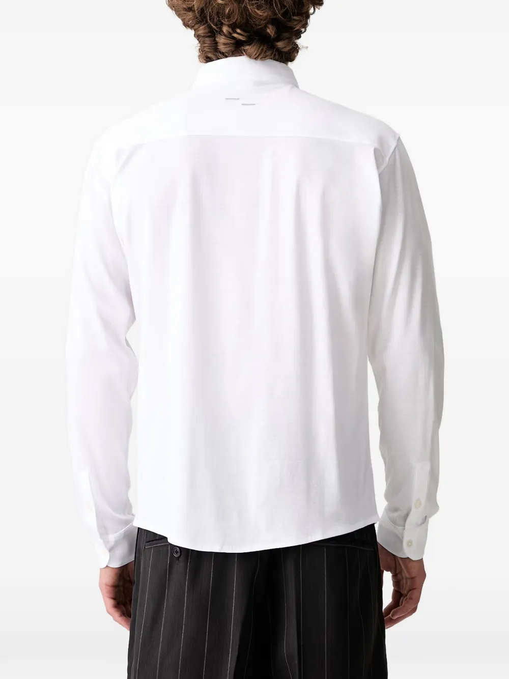 Filling Pieces Overhemd met geborduurd logo Wit