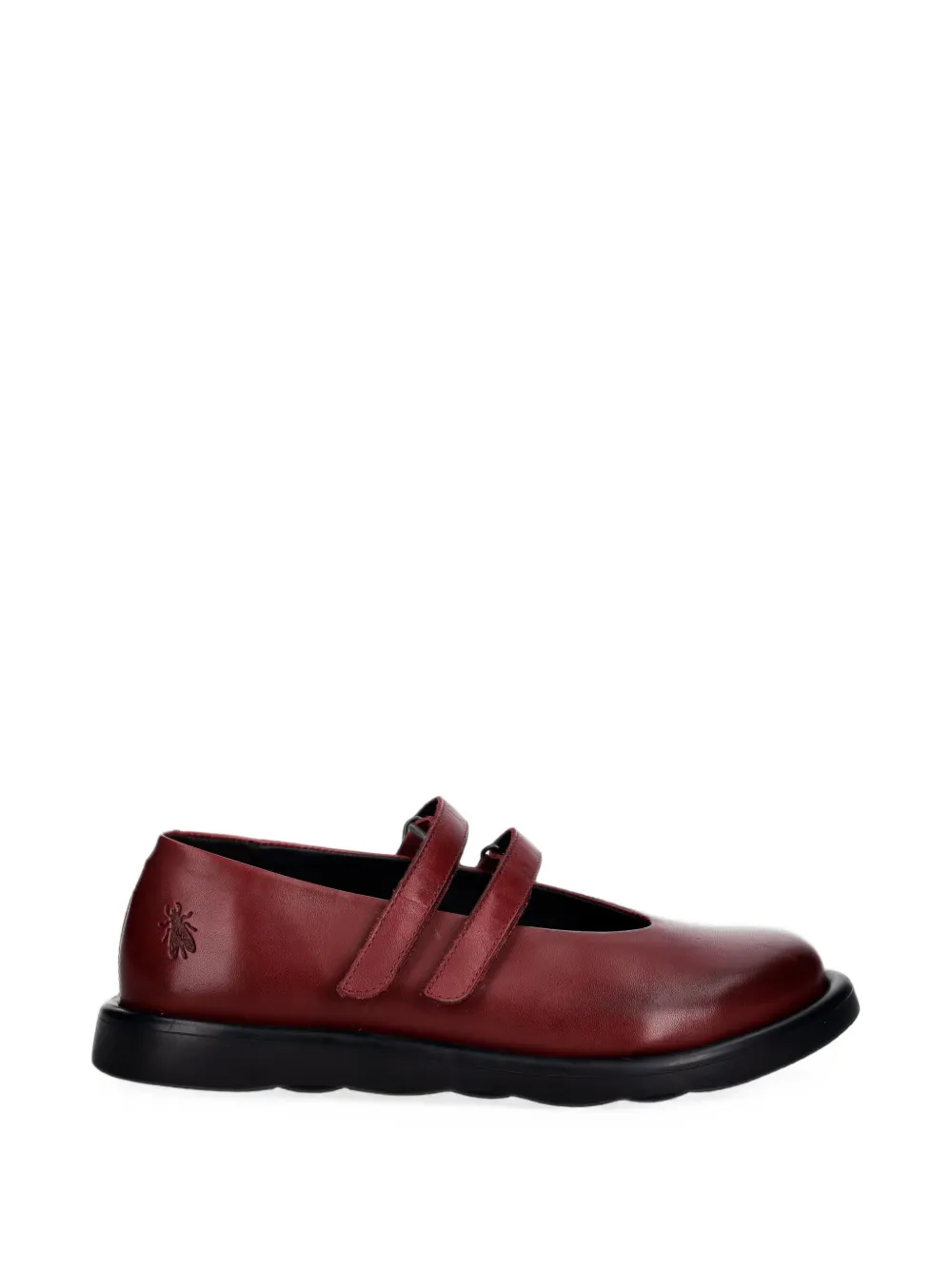 Fly London TORK514FLY touch-strap leather ballet flats Rood