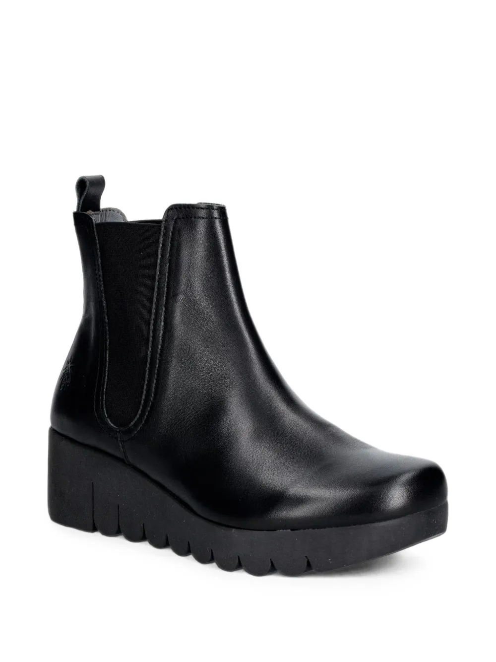 Fly London wedge-sole elasticated Chelsea boots Zwart