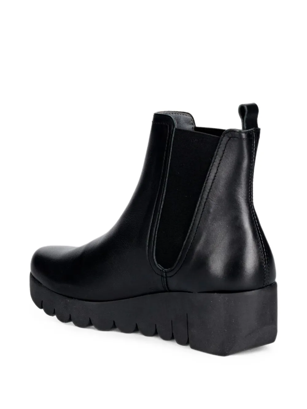 Fly London wedge-sole elasticated Chelsea boots Zwart