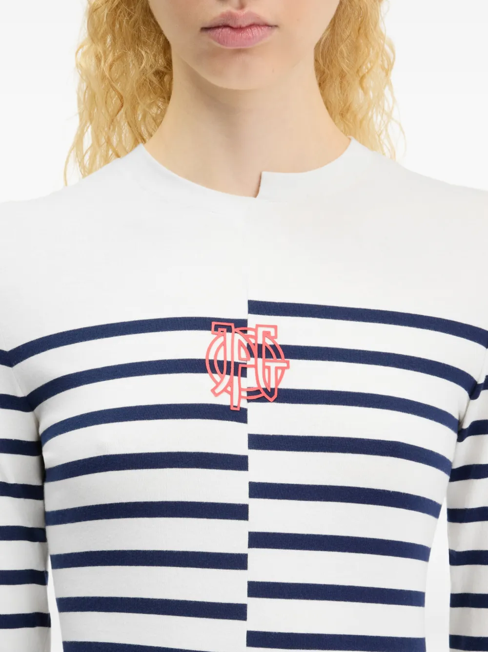 Jean Paul Gaultier Gestreepte top Wit