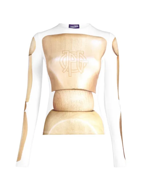 Jean Paul Gaultier Le top wooden-body T-shirt