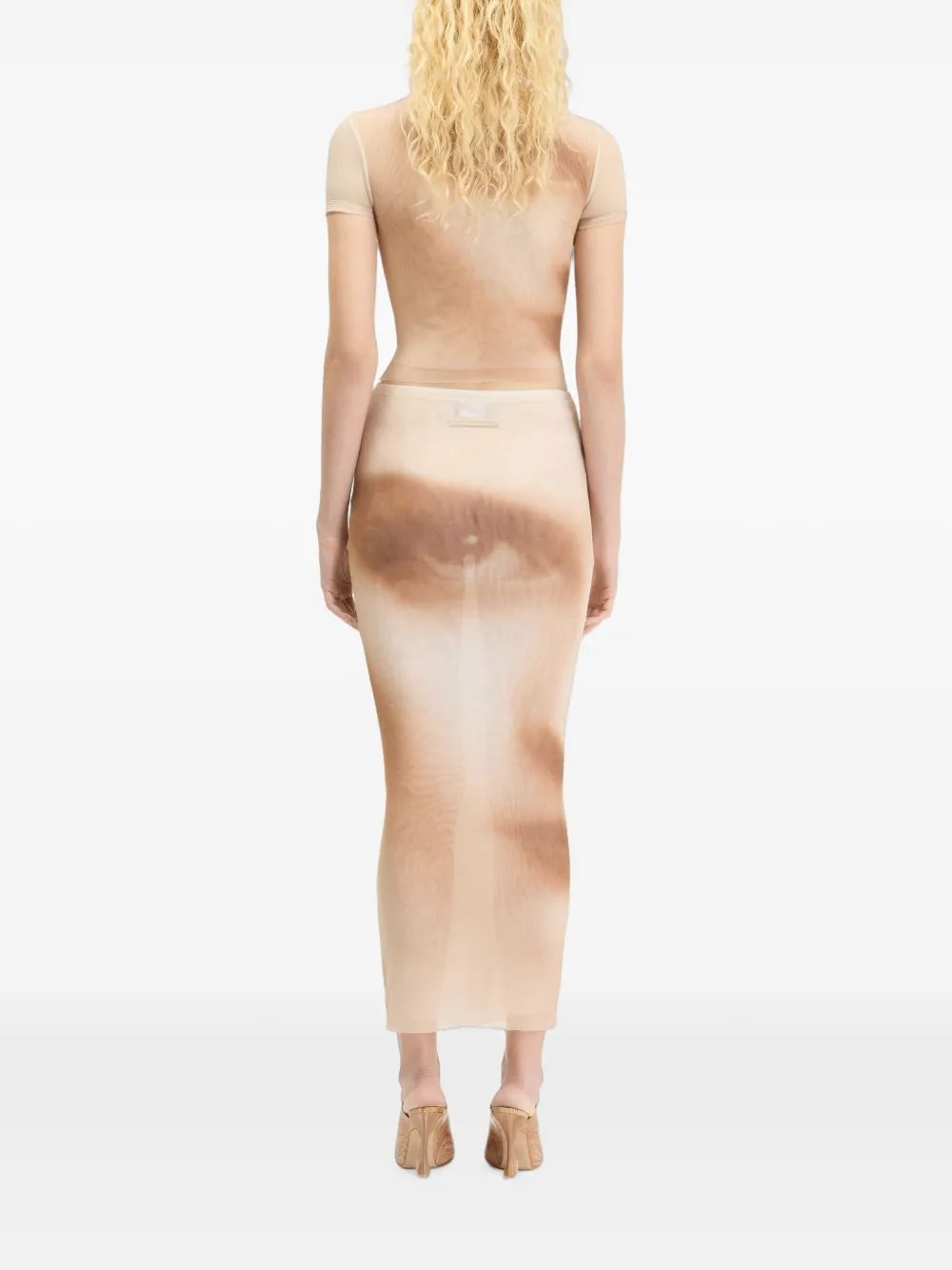 Jean Paul Gaultier graphic-print T-shirt Beige