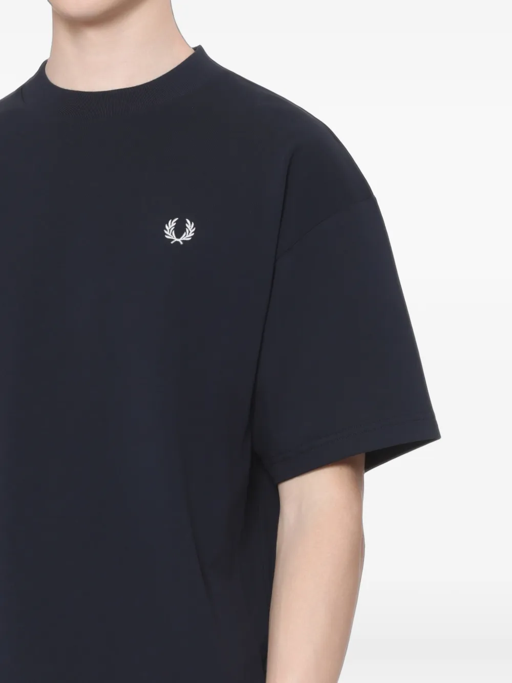 Fred Perry logo-print T-shirt Blauw