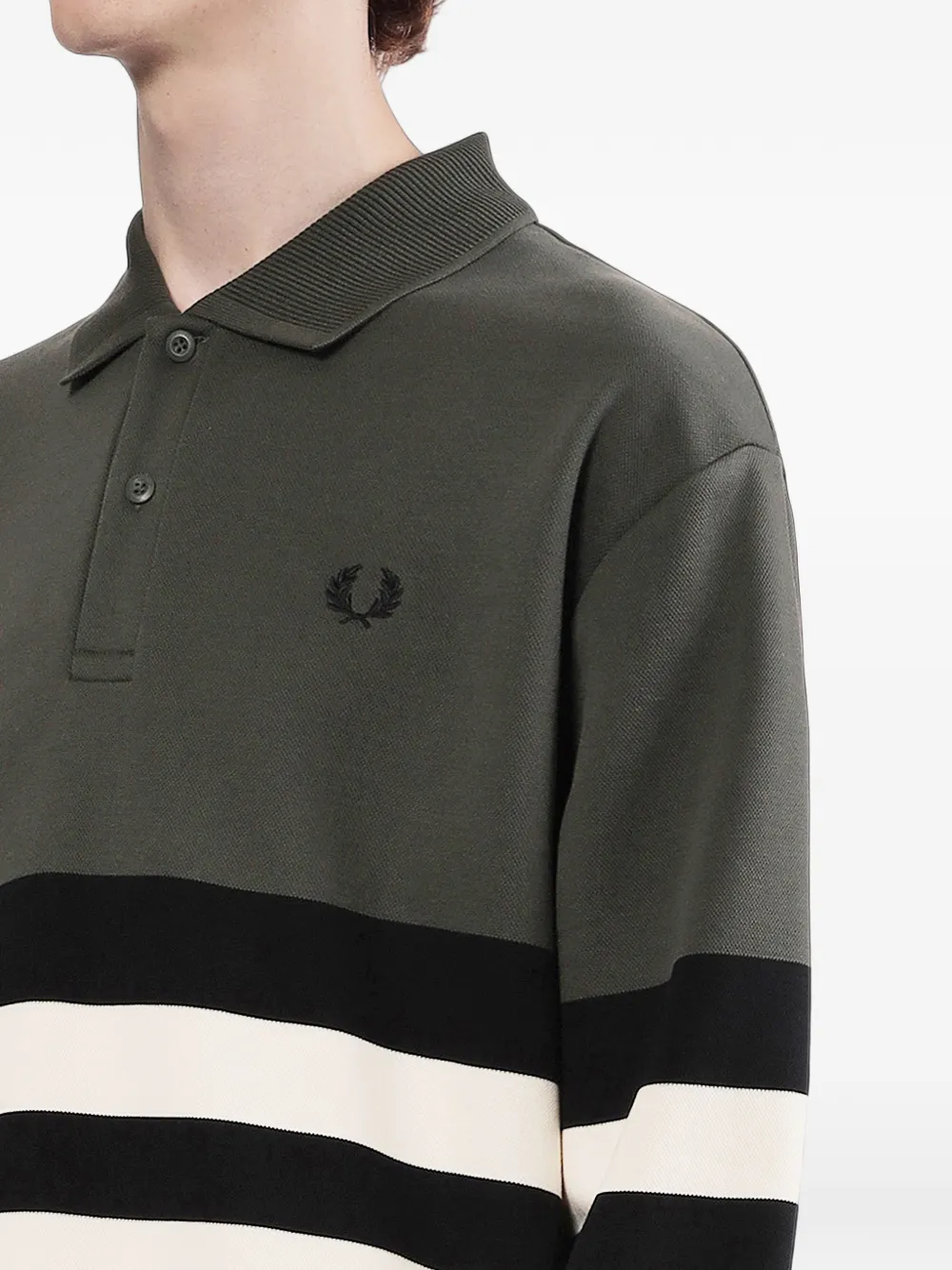 Fred Perry Gestreepte sweater Groen