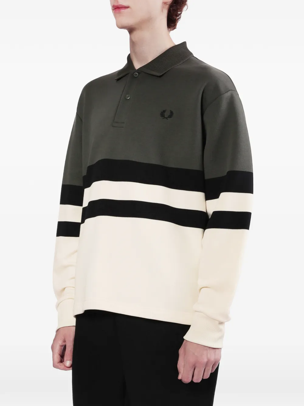 Fred Perry Gestreepte sweater Groen